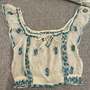 Free people off shoulder crop top